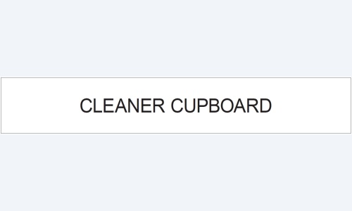 Cleaner Cupboard Door Sign