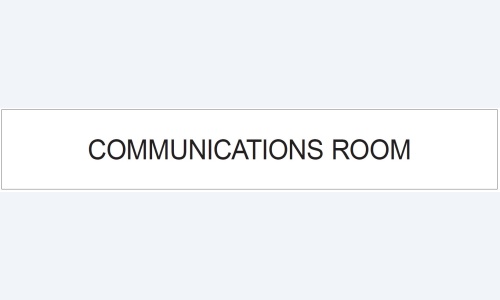 Communications Room Door Sign