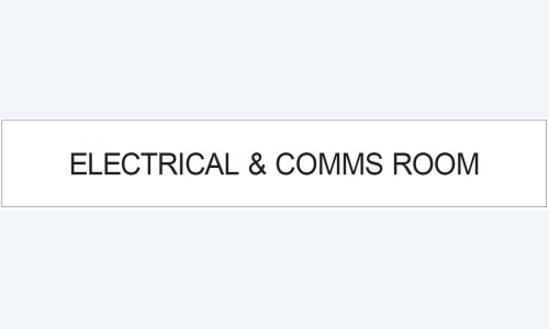 Electrical & Comms Room Door Sign