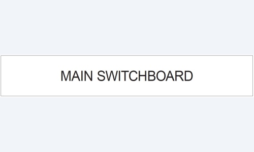 Main Switchboard Door Sign