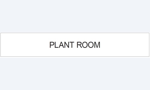 Plant Room Door Sign