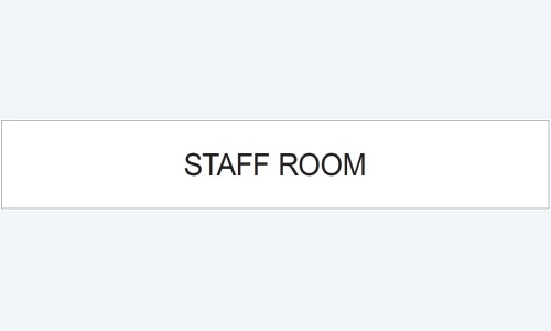 Staff Room Door Sign