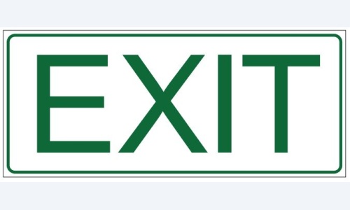 EXIT (White)