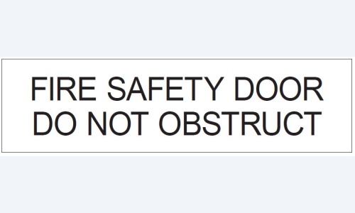 Fire Safety Door Do Not Obstruct