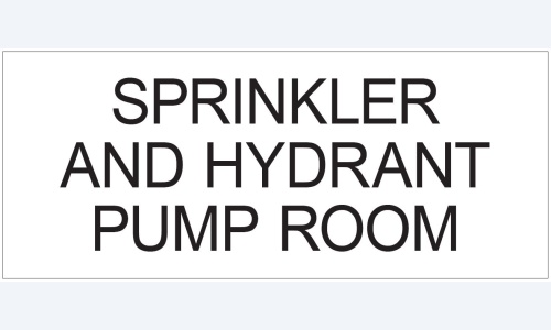 Sprinkler and Hydrant Pump Room