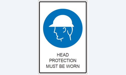 Head Protection Must Be Worn